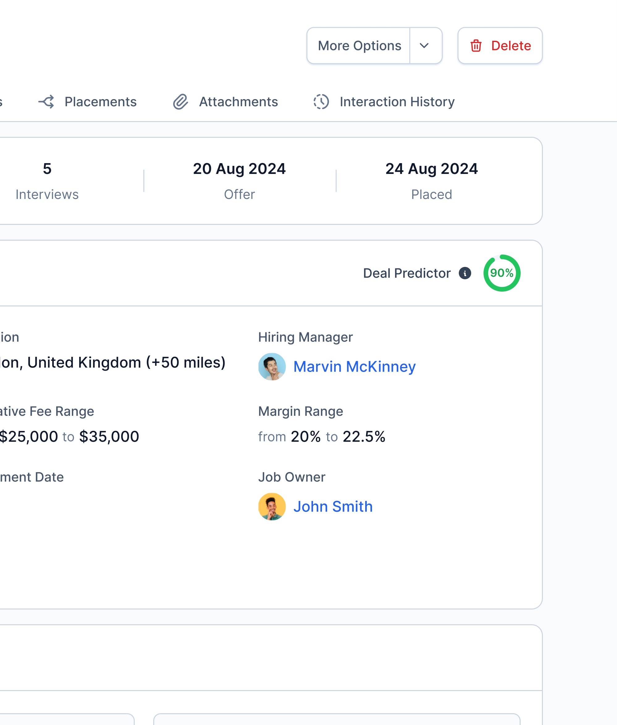 Deal Predictor & Revenue Intelligence product view in Imagine AI